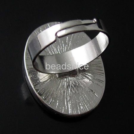 Zinc alloy finger ring setting,oval