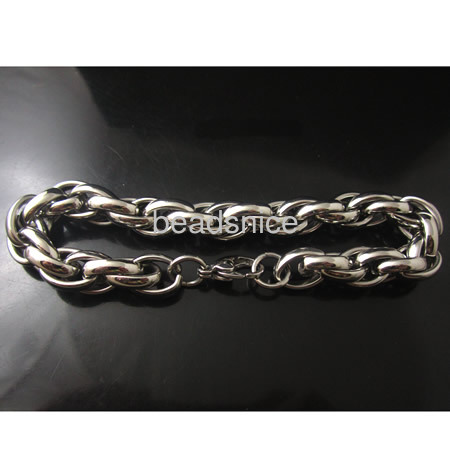 Stainless steel rope chains bracelets