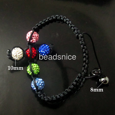 rhineston bracelet,beads:8mm,cross