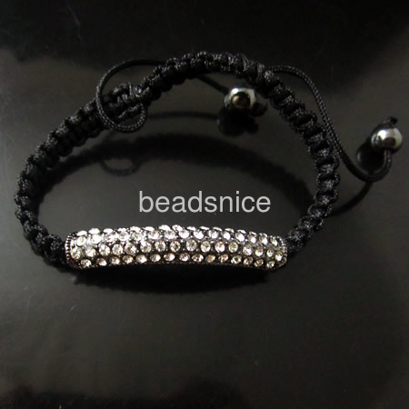 rhineston bracelet,beads:8mm,curved