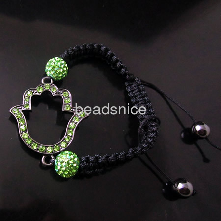 Rhineston bracelet,beads:10mm,