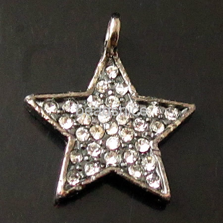 Rhinestone pendant/drop,star