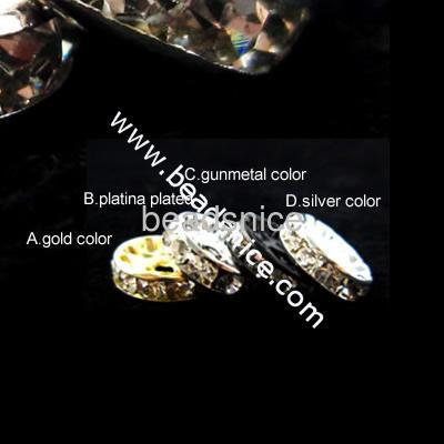 rhineston bracelet,beads:8mm,curved