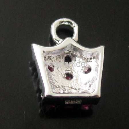 Sterling silver with crystal pendant