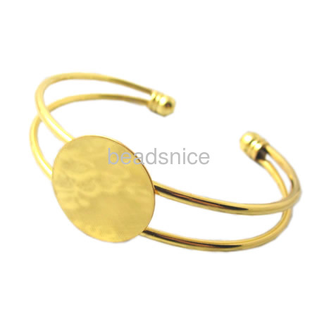 Bracelet base  brass  Vacuum real gold plating, More than 2 microns thick