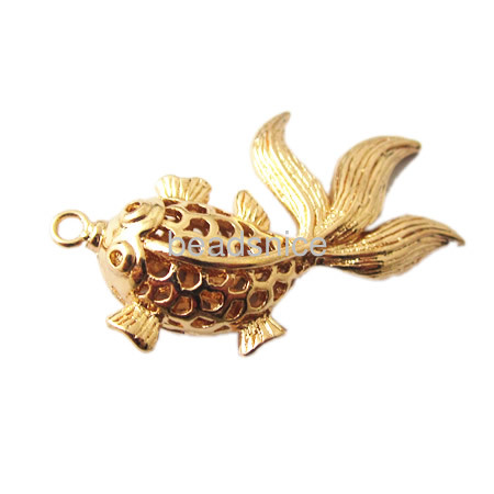 20k Vacuum real gold plating, More than 2 microns thick, Brass Filigree Pendant jewelry supplies,