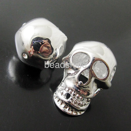Skull beads  brass
