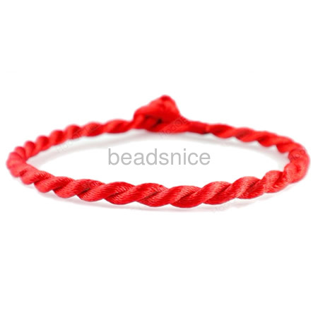 Red wax rope bracelet