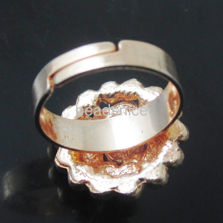 Jewelry  Rhinestone Flower Ring,size:8,flower