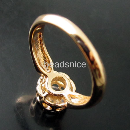 Jewelry  Rhinestone Flower Ring,size:8,round
