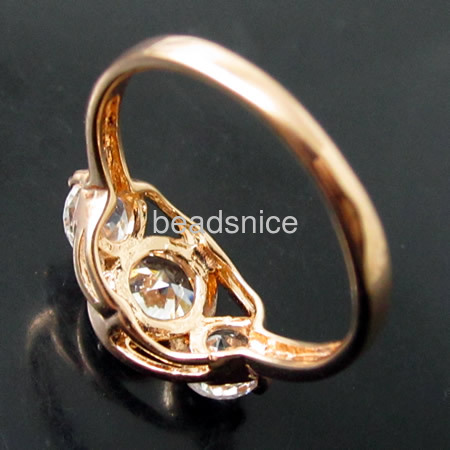 Jewelry  Rhinestone Flower Ring,size:9,