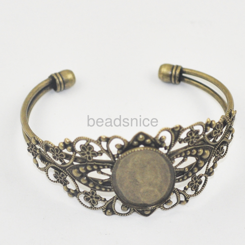 Cuff Bracelet  brass cuff bracelet  Bracelet Base,brass, 25X18mm,Nickel-Free,Lead-Safe,