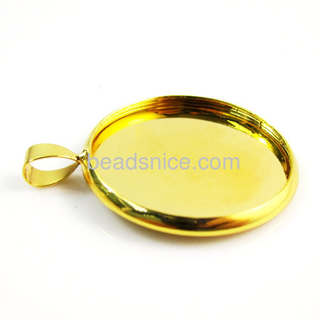 Brass Pendant,fits Inside Diameter:12x12mm round,Hole:approx 4x6mm,Nickel-Free,Lead-Safe,Hand rack plating,