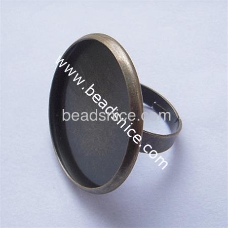 Pad ring base, size: 7, lead-safe, nickel-free, round,