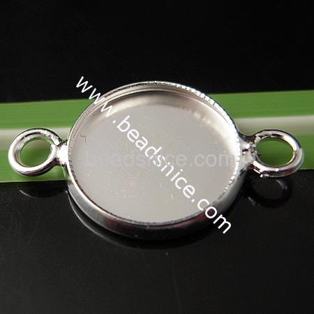 Connector Jewelry Connector Brass Rond with 2 Loops round rack plating lead-safe nickel-free hole:5mm