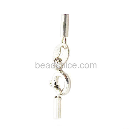 925 silver Leather Cord End Cap