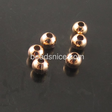 Seamless loose beads nice for your christmas jewerly making  brass  H65 lead-safe nickel-free  round