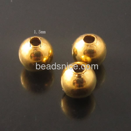Seamless beads  brass  H65 lead-safe nickel-free  round