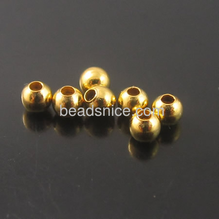 Seamless metal beads brass  H65 lead-safe nickel-free  round