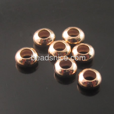 Seamlessful cheap beads brass rondelle