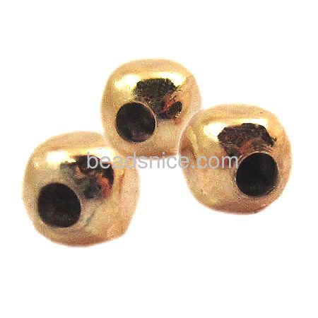 Seamless  gold plated beads  brass  cube