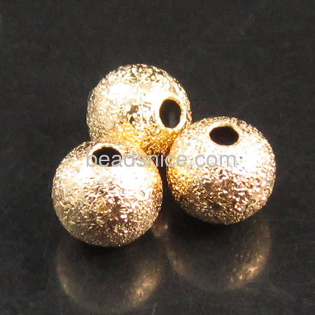 Stardust metal  beads   brass  round
