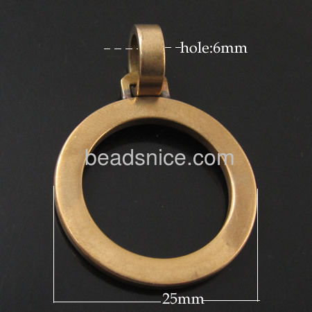 Brass pendant jewelry making supplies nickel free lead safe