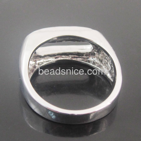 Brass Bezel Ring Settings, lead-free, nickel-free