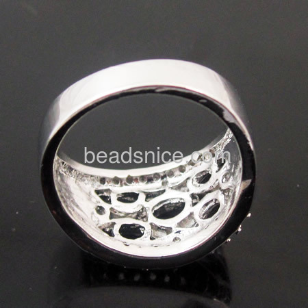 Brass Finger Ring Finding,Nickel-Free, Lead-Free,Perfect for making Cublic Zircom Ring