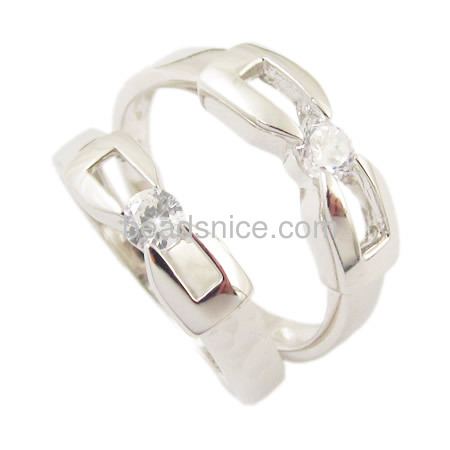 Sterling silver jewelry couple rings lead jewelry fashion,Ladies Size:7,Mens Size:8