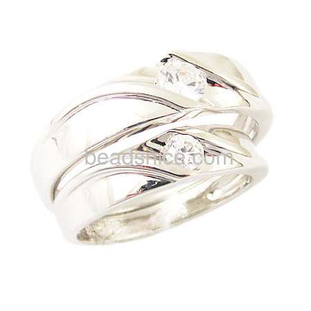 Designed for couples Sterling silver jewelry ring vners,Ladies Size:5,Mens Size:7
