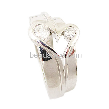 Silver ring leads jewelry fashion on valentine's day,Ladies Size:6,Mens Size:8