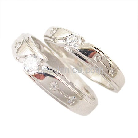 925 sterling silver jewelry wholesale couple rings as gift item,Ladies Size:6,Mens Size:8