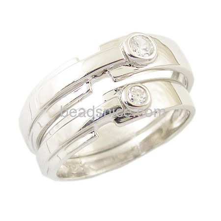 925 sterling silver jewelry wholesale Couple love band rings for valentine gift,Ladies Size:7,Mens Size:9