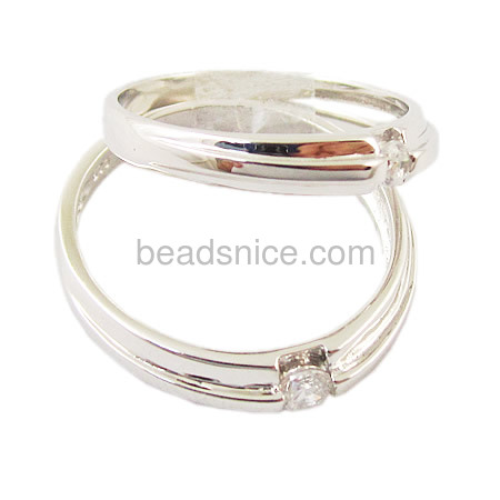 Sterling silver jewelry couple rings as gift item,Ladies Size:6,Mens Size:8