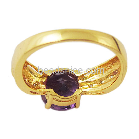 Jewelery 925 sterling silver ring with amethyst of gift item,size:5-9