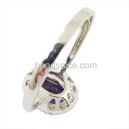 Jewellery 925 sterling silver ring with amethyst wholesale alibaba,size:7