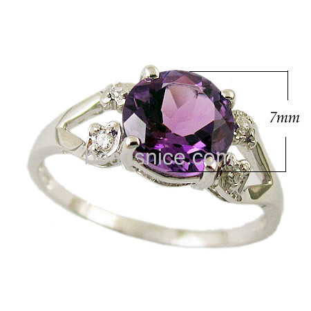 Jewelry fashion 925 sterling silver ring with amethyst as new product