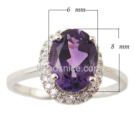 Silver Ring Jewellery 1.3 Carat Natural Purple Spinel set in sterling silver set costume jewelry rings Purple Spine 6X8mm ring a
