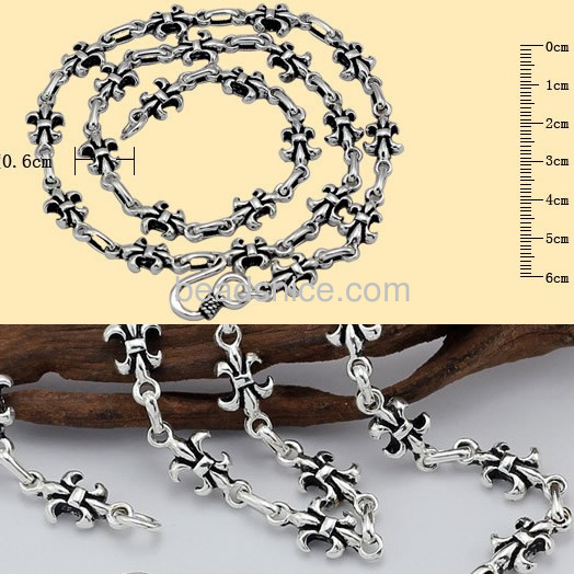 New product as 925 Sterling Silver necklace for men fashion jewellery,6mm,