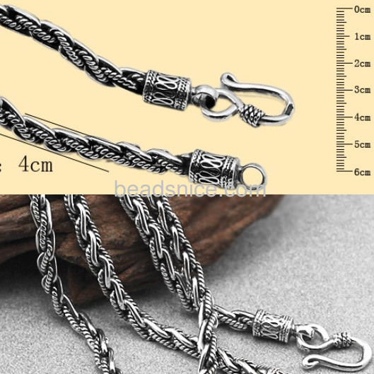 New product as 925 Sterling Silver necklace for men jewelery,4mm,