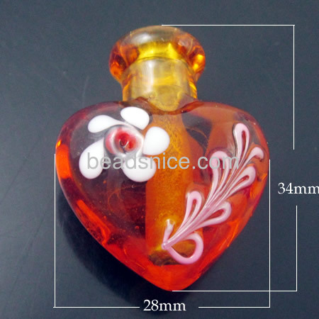 Perfume bottle heart vintage glass style