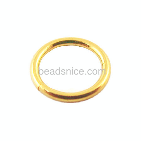 925 Sterling silver jewelry jump rings opened gold plated