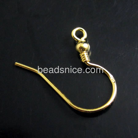 Sterling silver earring wire， round line sterling silver earring ,0.6mm thickness