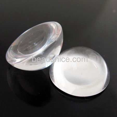 Clear glass cabochons round clear flat-back glass settings wholesale jewelry making supplies DIY
