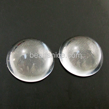 Clear glass cabochons round clear flat-back glass settings wholesale jewelry making supplies DIY