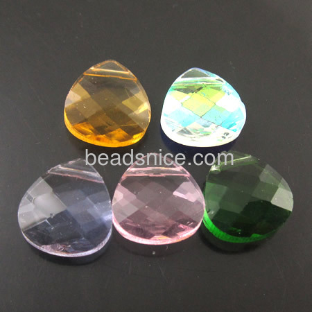 Crystal beads unique flat teardrop crystal bead for bracelets wholesale jewelry making supplies assorted colors