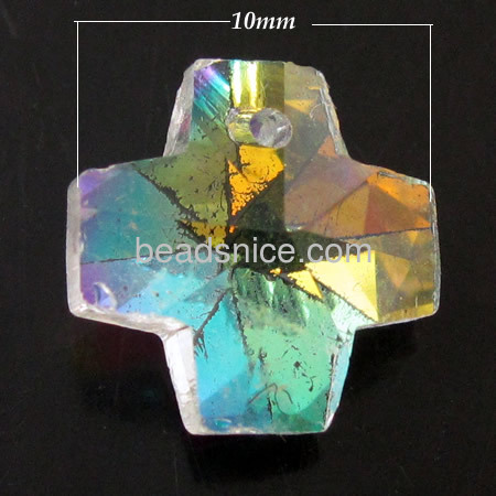 Crystal cross pendant unique painting wholesale jewelry findings