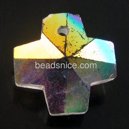 Crystal cross pendant unique painting wholesale jewelry findings