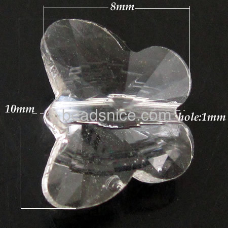 Clear crystal pendant unique butterfly pendants for bracelet necklace wholesale jewelry making supplies DIY